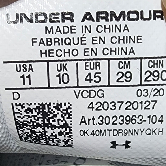 Men Under Armour Spotlight UA 4D Foam Football Cleats White 3023963-104 Size 11 main image 4